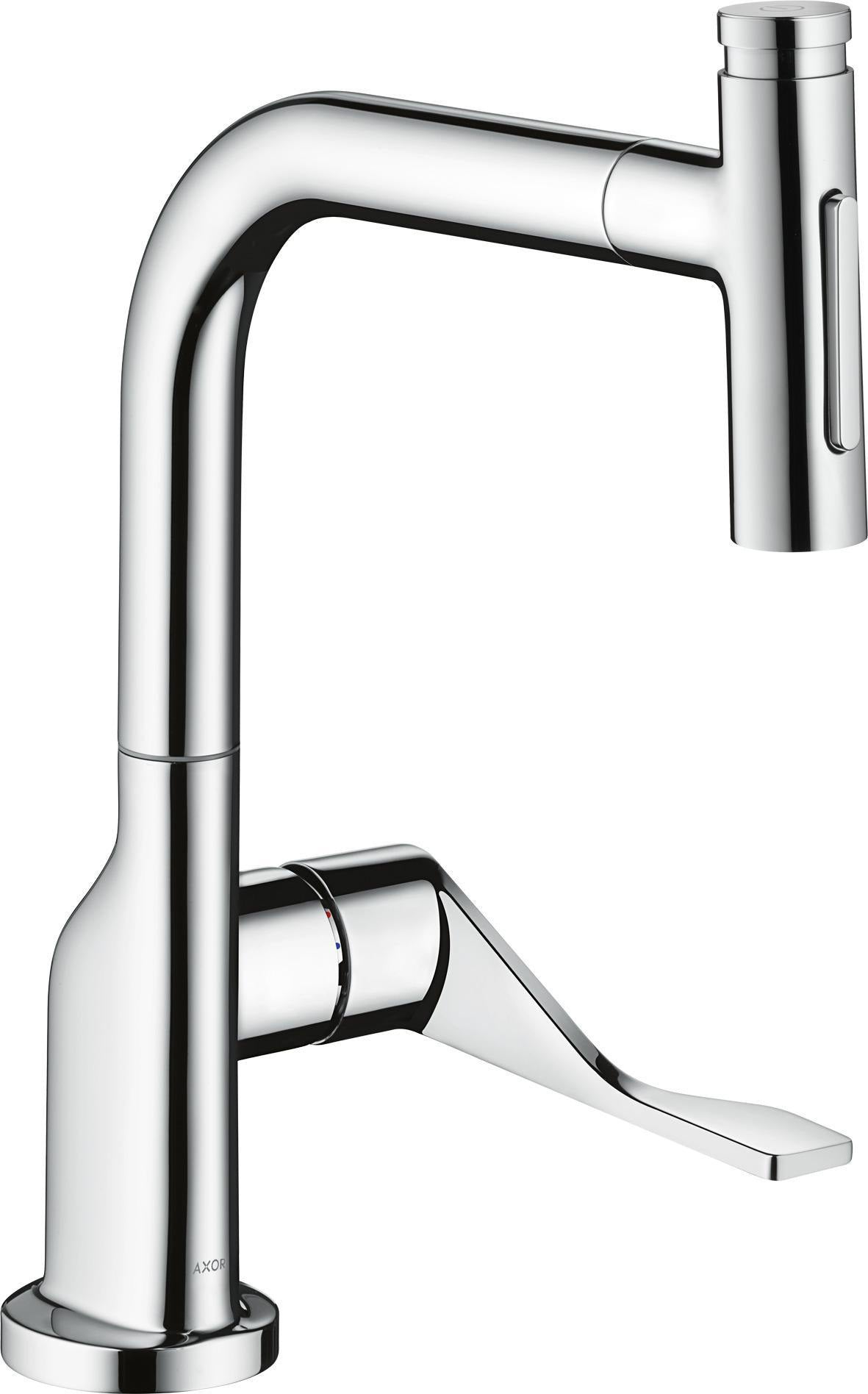 AXOR Citterio Spültischmischer 230 Select 2jet mit Ausziehbrause Chrom – ComfortZone und Select-Technologie