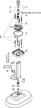 AXOR ShowerSphere 1jet EcoSmart Kopfbrause 250 x 160 mm mit Deckenanschluss – Rain FlexPower & QuickClean+