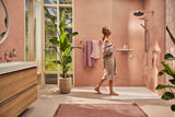 HANSGROHE WallStoris Badewannenset mattschwarz – Wandstange mit Ablage und Korb