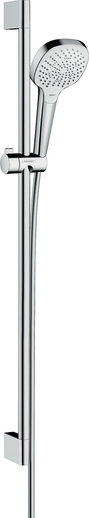 HANSGROHE Croma Select E Multi Brauseset mit Unica Croma Stange 650 mm, weiß/chrom