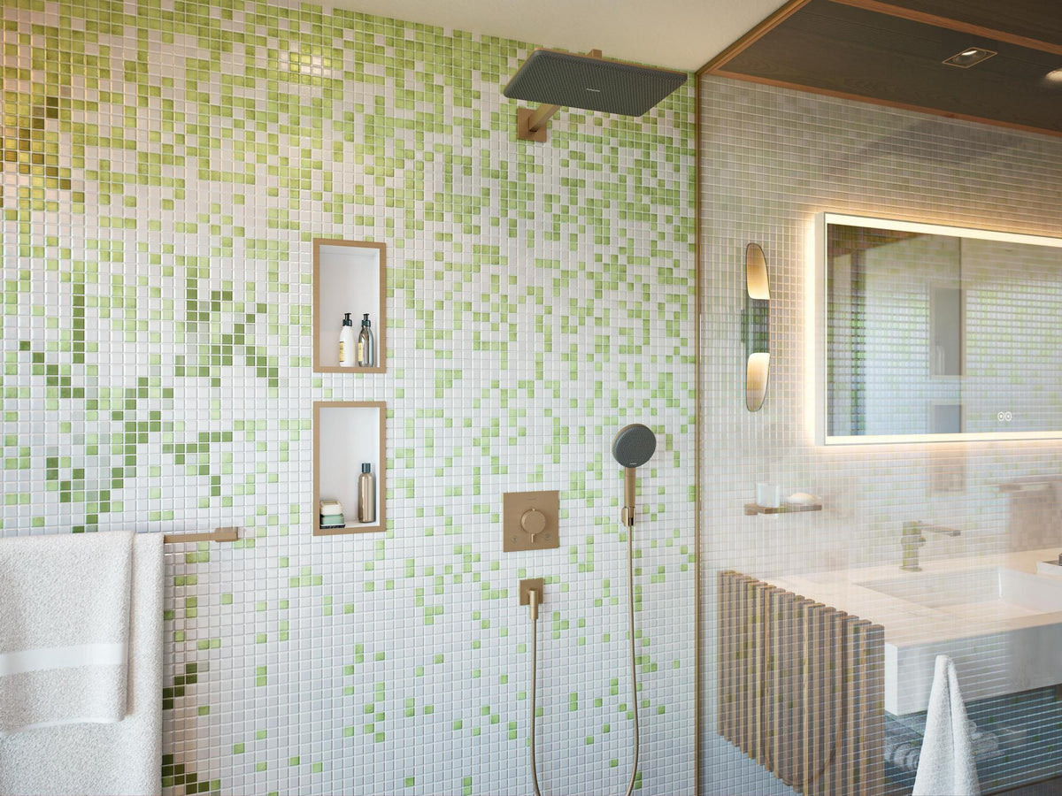 HANSGROHE Raindance Alive Select S Brausehalterset 125 mm 3jet EcoSmart mit Textilschlauch 1600 mm