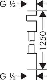 AXOR Brauseschlauch 1250 mm Chrom – Hochwertiger Kunststoffschlauch mit Volumenkontrolle