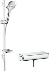 HANSGROHE Ecostat Select Combi 3jet Brausekombi mit Unica'S Puro Stange, 650 mm, Chrom