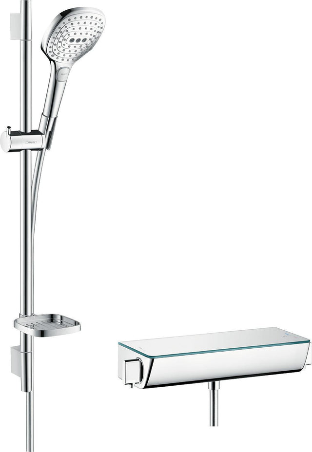 HANSGROHE Ecostat Select Combi 3jet Brausekombi mit Unica'S Puro Stange, 650 mm, Chrom