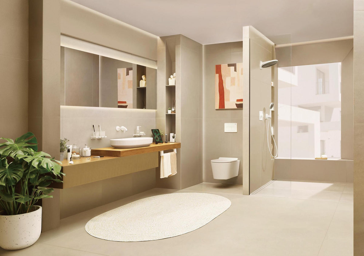 HANSGROHE Tecturis S Einhebel-Waschtischmischer Unterputz für Wandmontage mit 165 mm Ausladung, Chrom