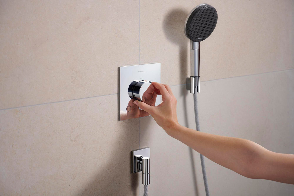 HANSGROHE Ecostat Comfort E Thermostat Fertigset für 2 Verbraucher – BBC, iBox universal 2