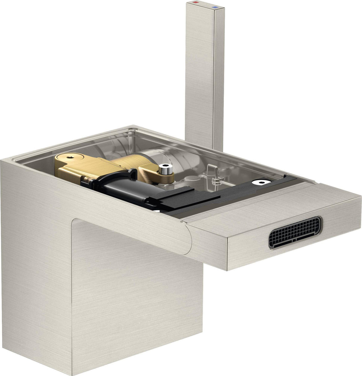 AXOR MYEDITION Einhebel-Bidetmischer ohne Platte polished gold optic mit Push-Open Ablaufgarnitur