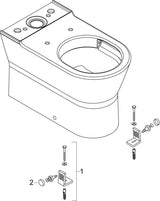 HANSGROHE EluPura Original Q Stand-WC mit SmartClean Glasur und AquaChannel Spülung