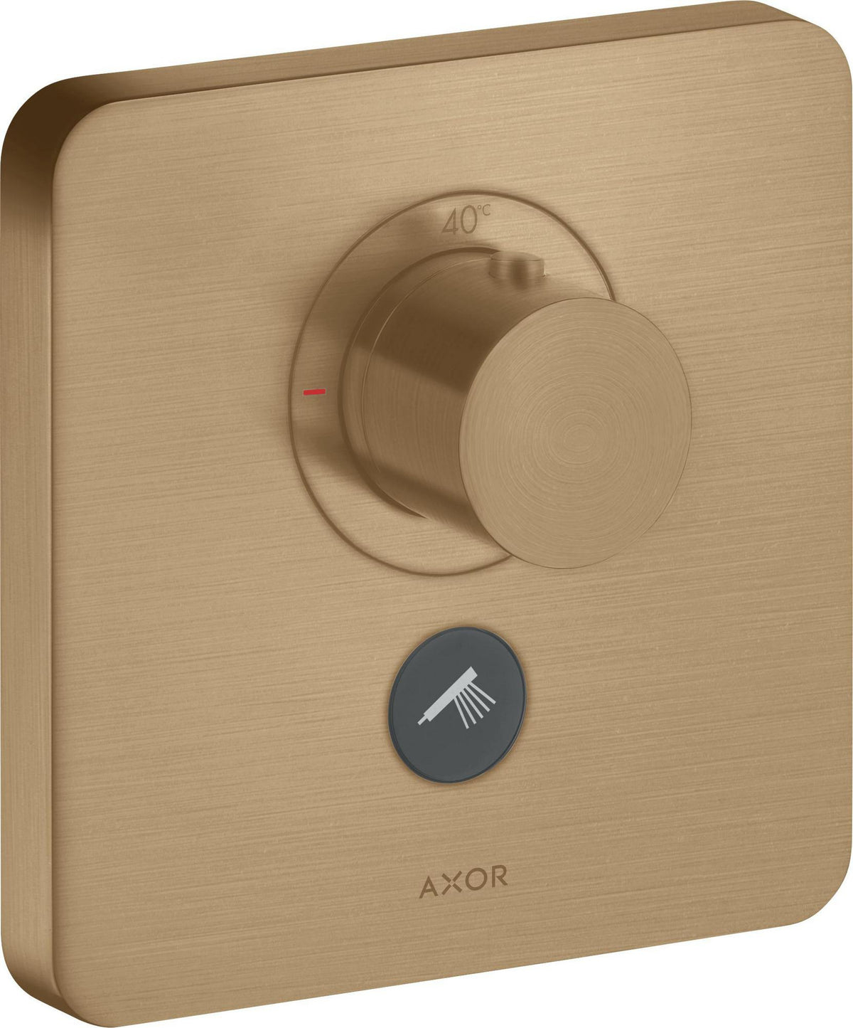 AXOR ShowerSelect Soft Highflow Thermostatbatterie für 1 Verbraucher – Chrom, quadratisch, Select-Button