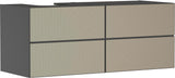 HANSGROHE Xevolos E Waschtischunterschrank 1370 mm mattweiß/eiche dunkel, grifflos