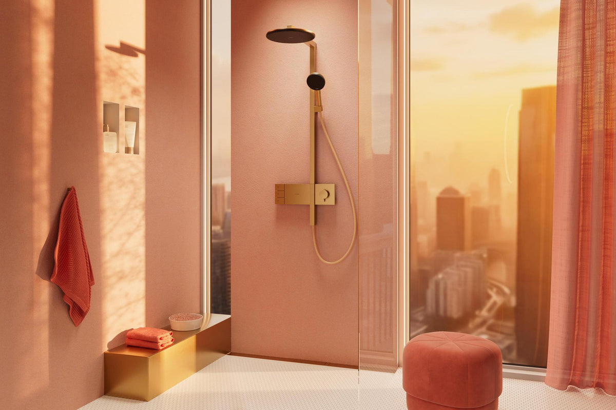 HANSGROHE Duschsystem Raindance Alive S 300 2jet EcoSmart mit Thermostat – Schwarz