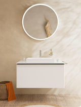 HANSGROHE Xarita S Wandspiegel 700x700 mm mattweiß mit LED-Beleuchtung und IR-Sensor