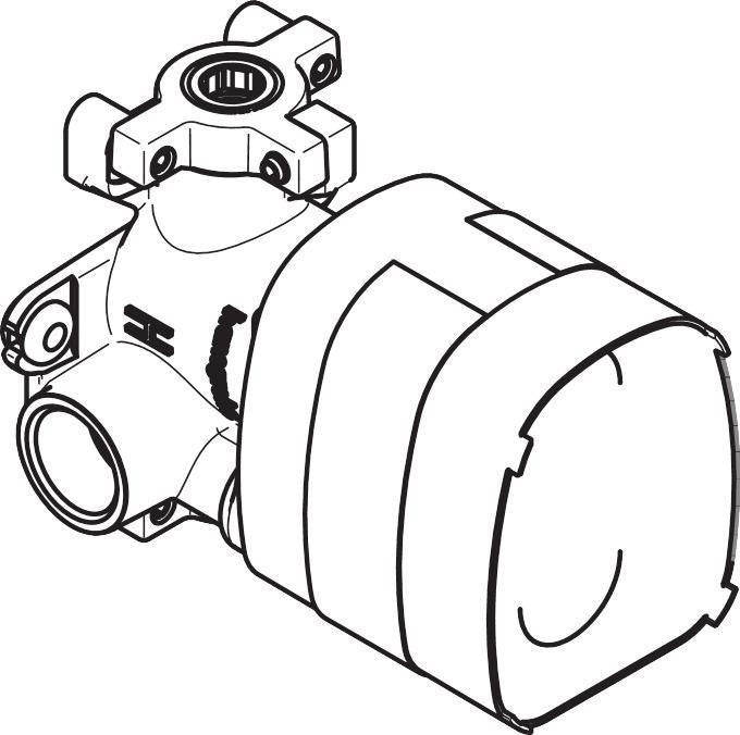 AXOR STARCK Grundkörper DN 20 12x12 – Thermostat-Einbaukörper für ShowerSolutions