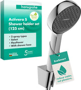 HANSGROHE Activera Select S 95 Brausehalterset – 2 Strahlarten, EcoSmart, 1250 mm Schlauch, chrom