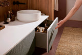 HANSGROHE Xevolos E Waschtischunterschrank 1370 mm – Grifflos, SoftClose, 2 Schubkästen, Sandbeige