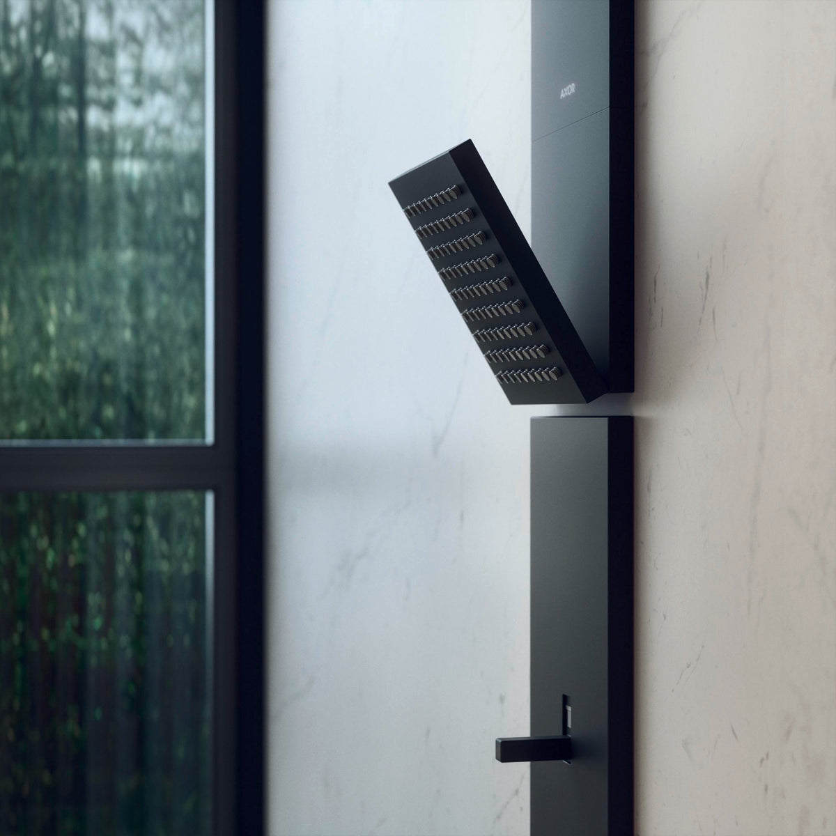 AXOR ShowerComposition Duschpaneel mit Thermostat, Kopf- und Schulterbrause Chrom