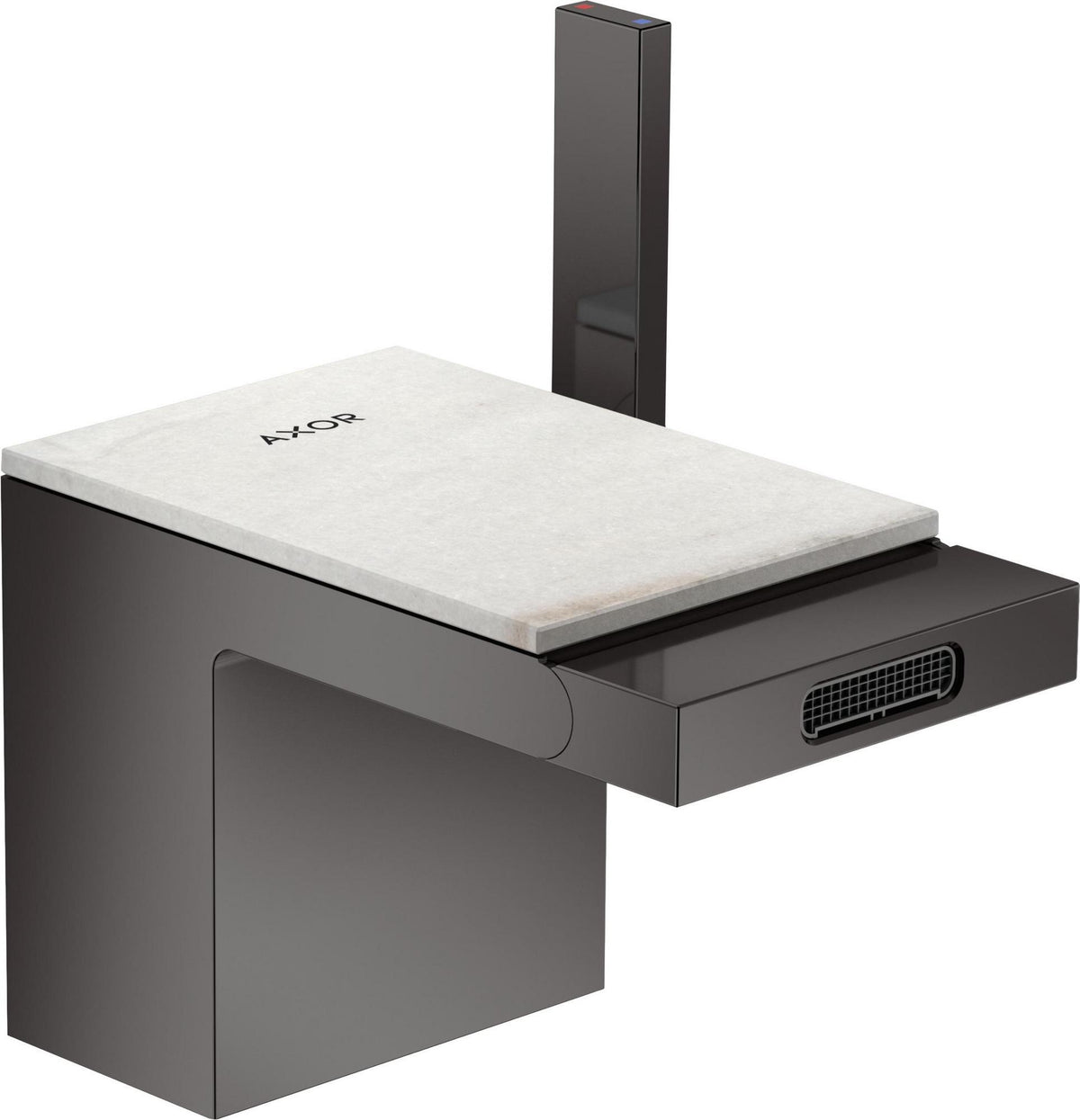 AXOR MyEdition Platte 150 in Leder – Abnehmbare Design-Abdeckung für Waschtischarmaturen