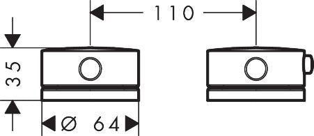 AXOR One 2-Loch Wannenrandarmatur mit Thermostat, chrom – Hansgrohe