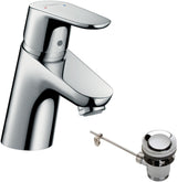 Hansgrohe Focus 70 Einhebel-Waschtischmischer DN 15 mit Zugstangen-Ablaufgarnitur, chrom