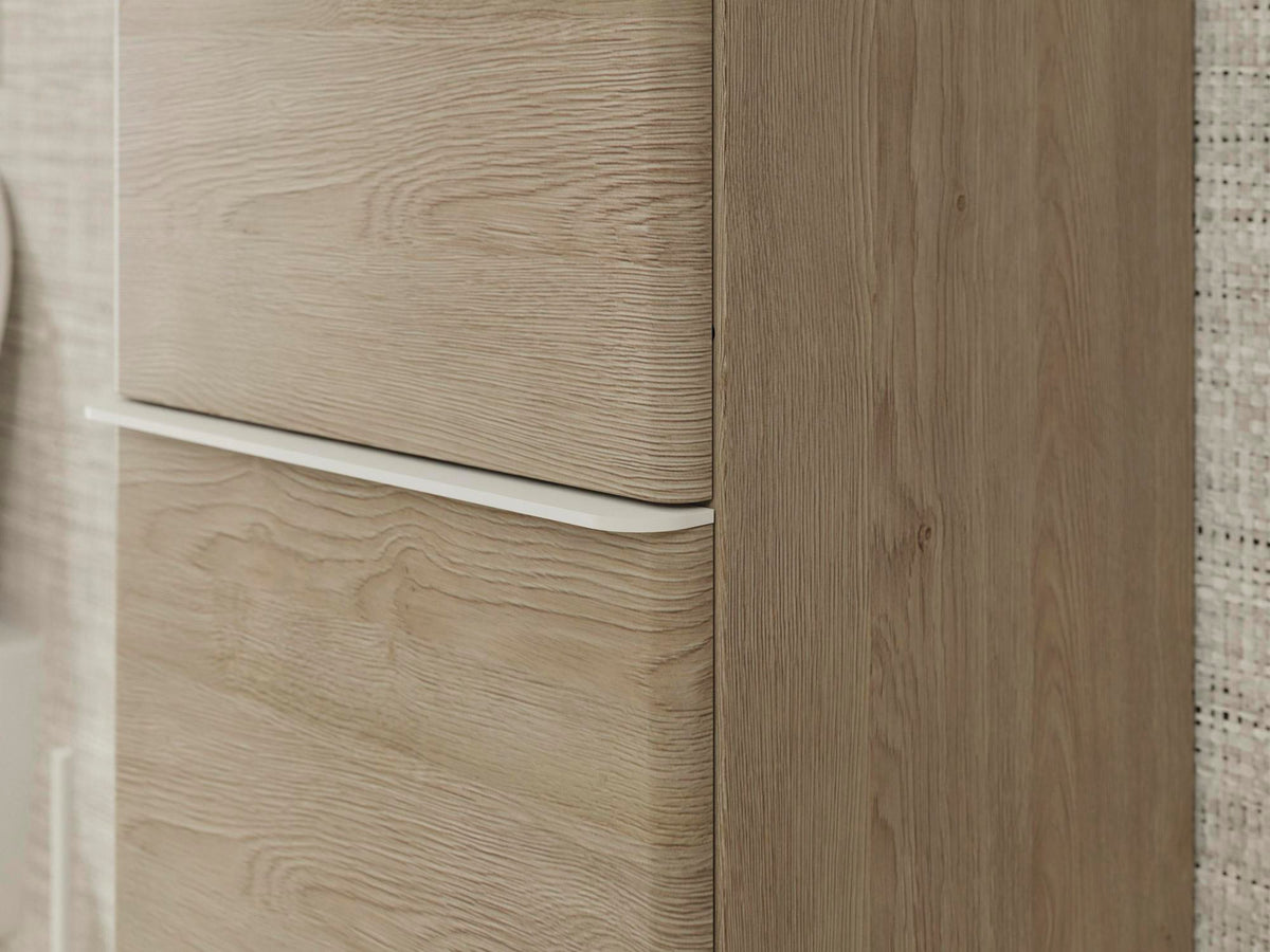 HANSGROHE Hochschrank Xelu Q 1650x400x350mm weiß hochglanz mit chrom Griffleiste