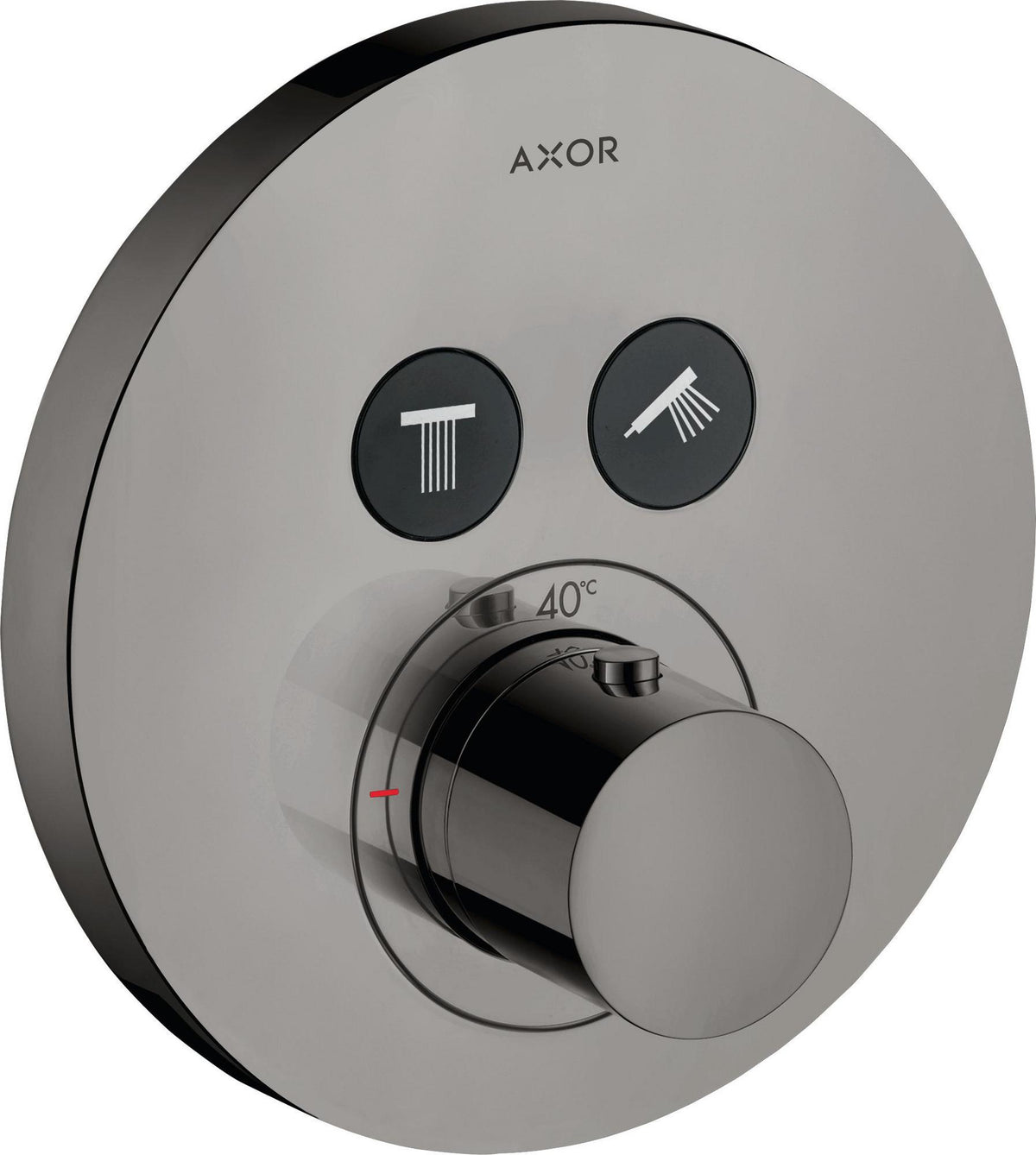 AXOR ShowerSelect Round Thermostat für 2 Verbraucher – Chrom, wandmontiert