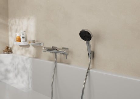 AXOR Pulsify Select S Handbrause 105 mm Chrom – 3 Strahlarten mit PowderRain & Select-Taste