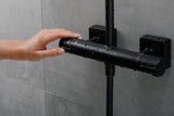 HANSGROHE Showerpipe Vernis Shape 240 mit Thermostat mattschwarz – Duschsystem