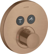 AXOR ShowerSelect Round Thermostat für 2 Verbraucher – Chrom, wandmontiert