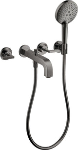 AXOR CITTERIO 3-Loch-Wannenarmatur DN 15 Unterputz mit Handbrause und Kreuzgriff Chrom
