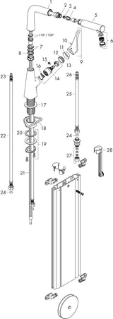 HANSGROHE Metris M71 Einhebel-Küchenmischer 320 mit sBox und Ausziehauslauf in Chrom