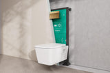 Hansgrohe iFrame Element E Betätigungsplatte mit 2-Mengen-Spülung, Metall, gebürstet
