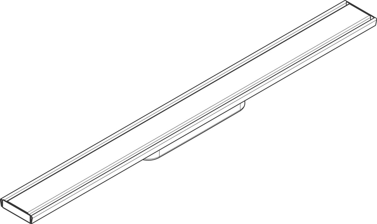 HANSGROHE RainDrain Original Duschrinne Fertigset 1200 mm – rahmenloses Design, Edelstahl gebürstet