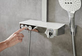 HANSGROHE Showerpipe RAINDANCE SELECT E 300 3jet ST DN 15 chrom – Duschsystem mit Thermostat ShowerTablet Select 300