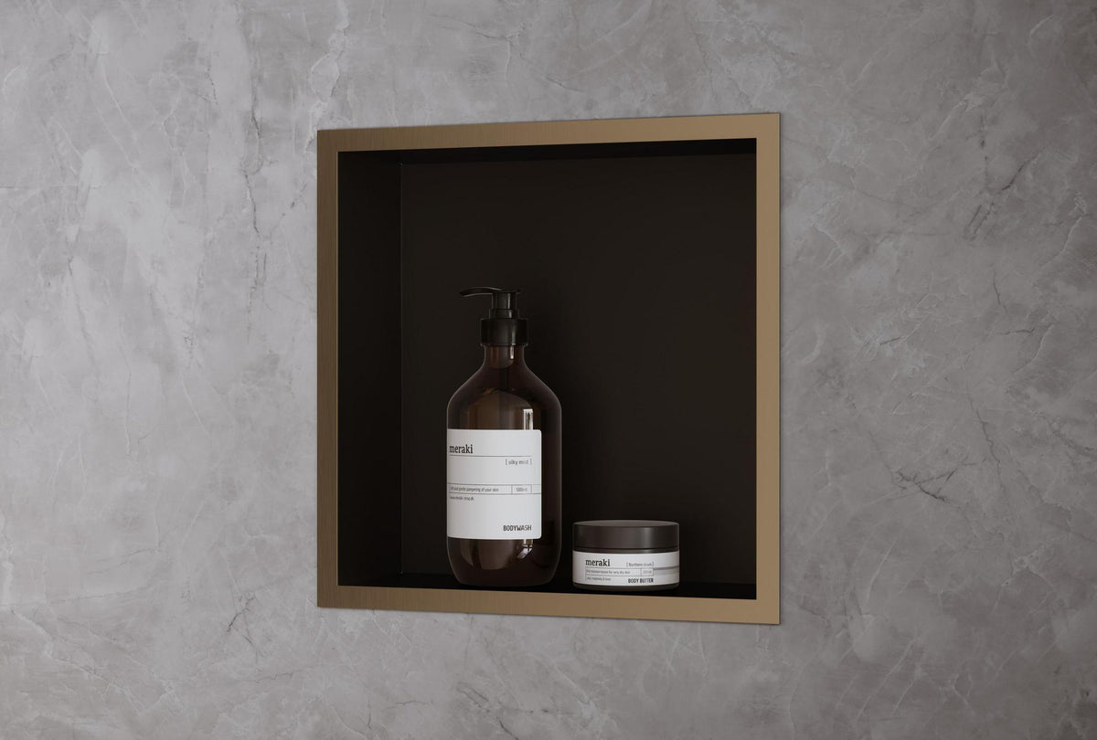 HANSGROHE XtraStoris Individual Wandnische 300x150x100 mm brushed bronze Designrahmen