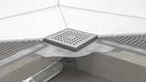 HANSGROHE Punktablauf RainDrain Brilliance Komplettset Edelstahl gebürstet 150x150mm