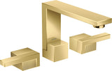 AXOR Edge 3-Loch Waschtischarmatur Diamantschliff Chrom – 130 ComfortZone, Push-Open