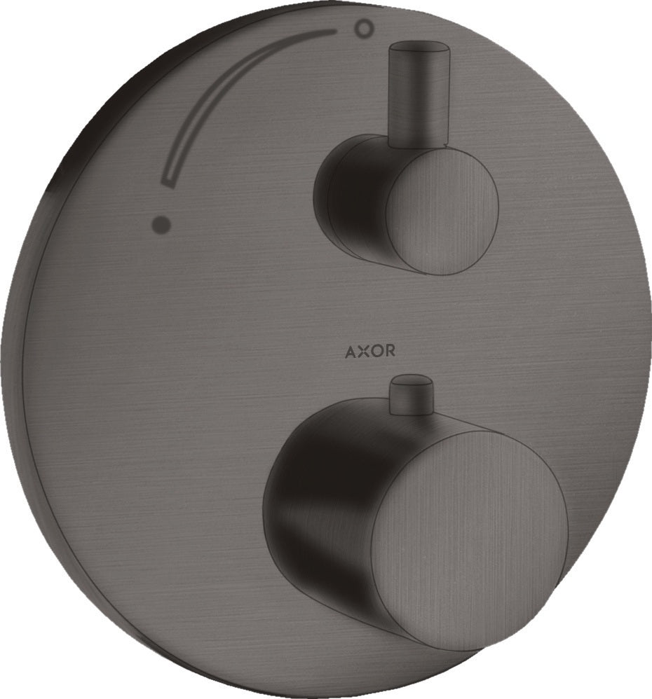 AXOR UNO² Thermostatbatterie Unterputz mit Absperrventil Chrom – 1 Verbraucher, Temperaturbegrenzer