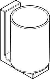 AXOR Universal Zahnputzbecher polished gold optic – Wandmontage, Metall & Glas, verdeckte Befestigung