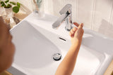 HANSGROHE Rebris S Einhebel-Waschtischmischer 110 mit Zugstangen-Ablaufgarnitur chrom