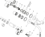 AXOR UNO² Waschtischmischer Unterputz 225 mm mit Rosetten, Chrom – Hansgrohe