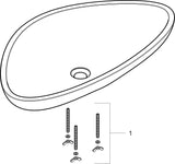 AXOR Massaud Aufsatzwaschschüssel 800 mm von Hansgrohe – Mineralguss weiß, oval, ohne Hahnloch