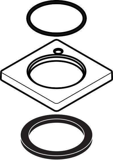 HANSGROHE Rosette AXOR Metropol für Waschtisch-Mischer 48x48mm mattschwarz