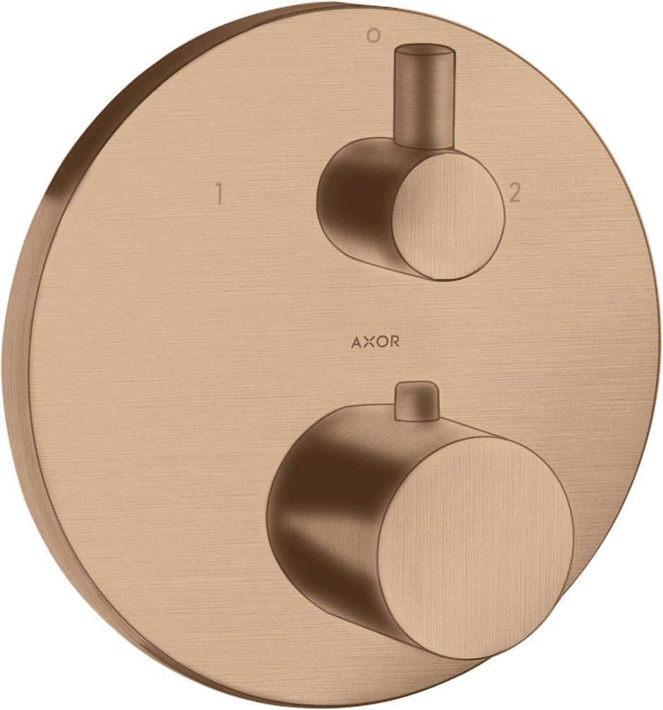 AXOR UNO² Thermostatbatterie mit Ab-/Umstellventil, chrom – 2 Verbraucher, Temperaturbegrenzer
