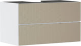 HANSGROHE Xevolos E Waschtischunterschrank 980 mm mattweiß/eiche dunkel grifflos PushOpen