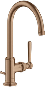 keine Angabe / brushed red gold / Pop-up-Ventil mit vertikalem Hebel