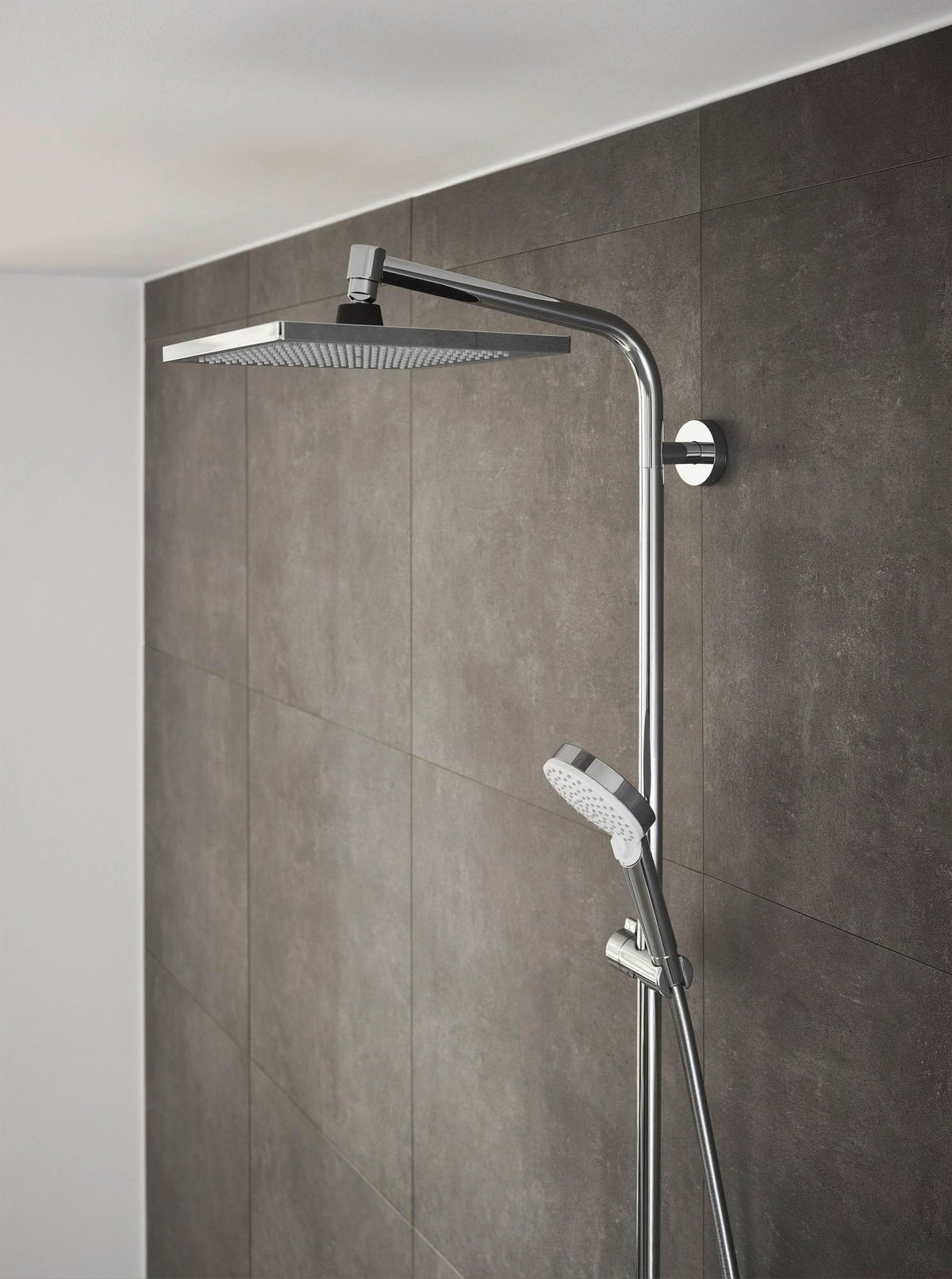HANSGROHE Showerpipe CROMETTA E 240 Chrom mit Thermostat Ecostat 1001 CL – Duschsystem