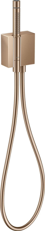 AXOR Edge Schlauchanschluss mit Stabhandbrause und Brausehalter in Diamantschliff chrom