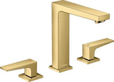 HANSGROHE Metropol 3-Loch-Waschtischarmatur mit Push-Open Ablaufgarnitur, Chrom, ComfortZone 160