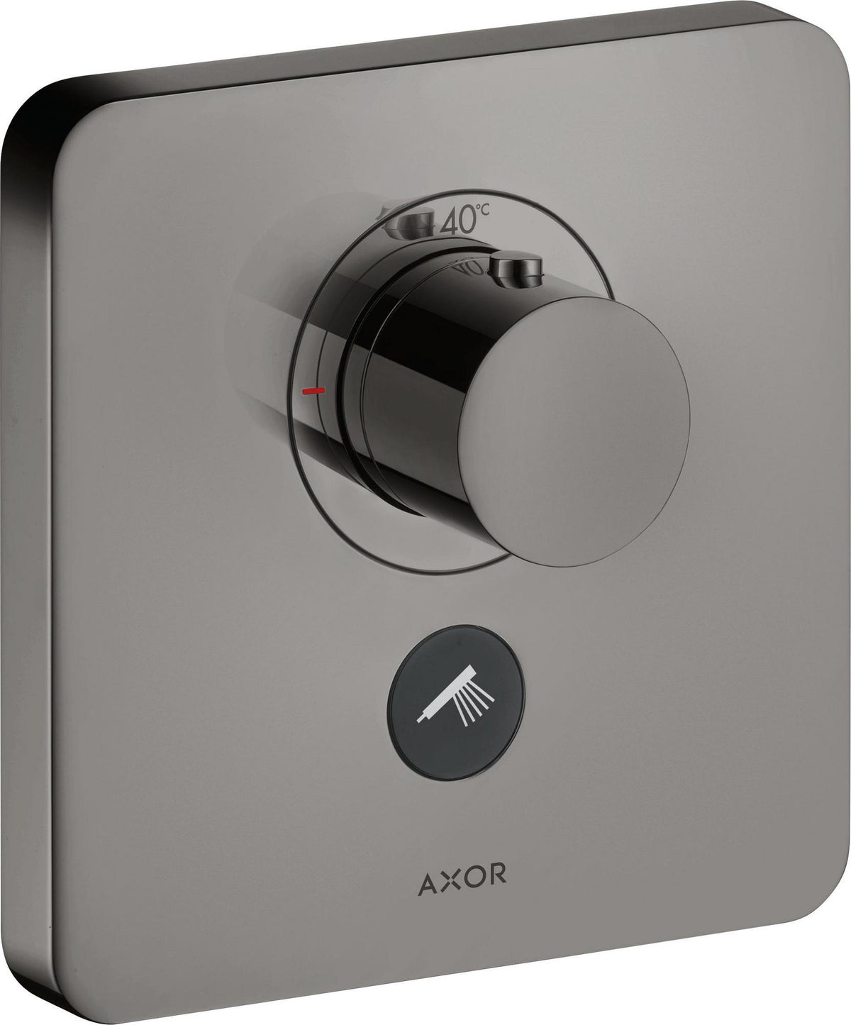AXOR ShowerSelect Soft Highflow Thermostatbatterie für 1 Verbraucher – Chrom, quadratisch, Select-Button