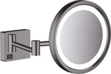 HANSGROHE AddStoris Kosmetikspiegel mit LED-Leuchte, 3-fach Vergrößerung, Chrom, 217 mm